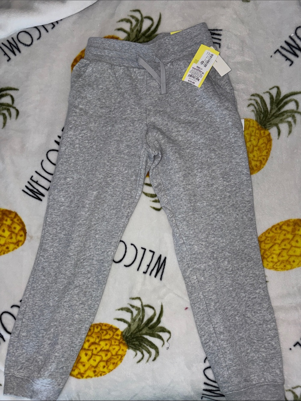All in motion Light Gray Kids Knit Jogger Pants small 6/7